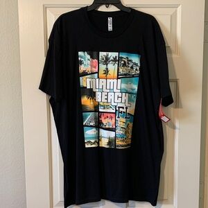 Miami Beach Graphic Tee Black 2XL